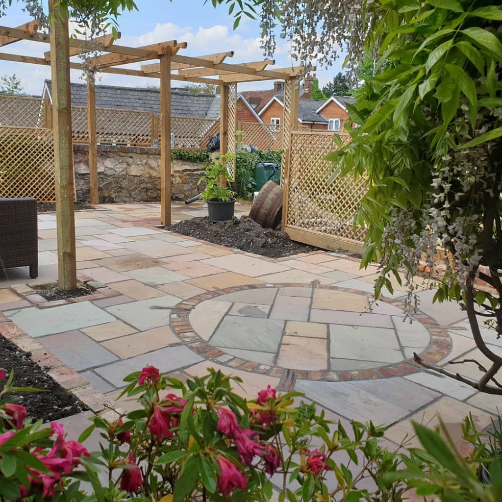 Happy clients beautiful patio in Kent